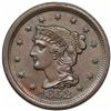 Image 1 : 1852 Braided Hair Large Cent, N-20, R3, AU58.