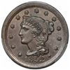 Image 1 : 1852 Braided Hair Large Cent, N-22, R1, M-LDS (old N-9), PCGS AU58, ex Iskra.