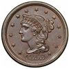 Image 1 : 1853 Braided Hair Large Cent, N-16, R1, MS62BN.