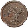 Image 1 : 1854 Braided Hair Large Cent, N-1, R3, NGC AU58.