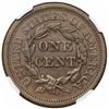 Image 2 : 1855 Braided Hair Large Cent, Upright 55, N-4, R1, NGC MS61BN.