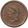 Image 1 : 1856 Braided Hair Large Cent, Slanted 5, N-3, R1, LDS (g), AU58.