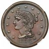 Image 1 : 1856 Braided Hair Large Cent, Upright 5, N-6, R1, NGC MS63BN.