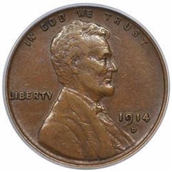 1914-D Lincoln Cent, PCGS XF45.