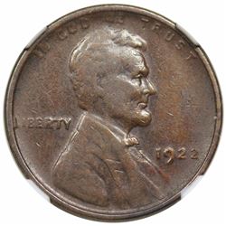 1922 No D Lincoln Cent, Strong Reverse, NGC VF35.