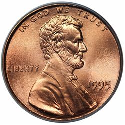 1995 Lincoln Cent, Doubled Die Obverse, PCGS MS67RD.