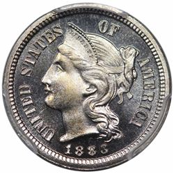 1883 Three Cent Nickel, PCGS PR67CAM CAC.