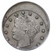 Image 1 : (No Date) Liberty Nickel, struck 20% off center, ANACS AU50.