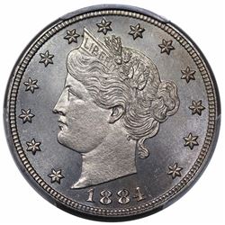 1884 Liberty Nickel, PCGS PR66 CAC.