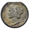 Image 1 : 1924 Mercury Dime, straight planchet clip, AU58.