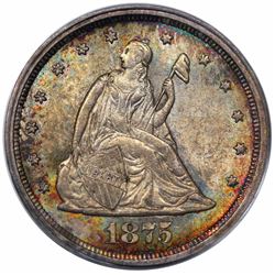 1875-S Twenty Cent Piece, PCGS MS64.