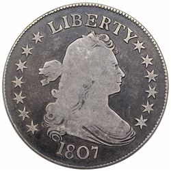 1807 Draped Bust Half Dollar, O-101, R5, VG10.