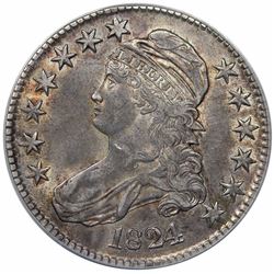 1824 Capped Bust Half Dollar, O-113, R1, ANACS AU50.