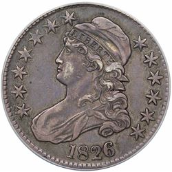 1826 Capped Bust Half Dollar, O-102, R1, ANACS EF45.