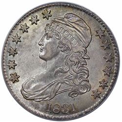 1831 Capped Bust Half Dollar, O-116, R3, PCGS AU55.