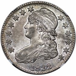 1832 Capped Bust Half Dollar, O-103, R1, NGC AU58.