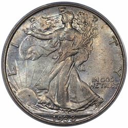 1938 Walking Liberty Half Dollar, ANACS MS64.