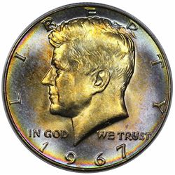 1967 Kennedy Half Dollar, ANACS MS64.