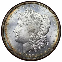 1878 Morgan Dollar, 8TF, Redfield holder, Paramount MS65.