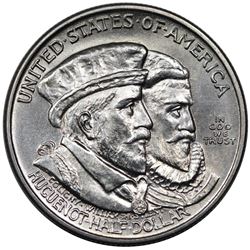 1924 Huguenot Commemorative Half Dollar, MS63.