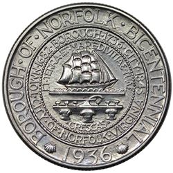 1936 Norfolk Commemorative Half Dollar, MS63.