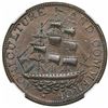 Image 1 : (1838) Hard Times Token, Agriculture & Commerce, Low 66, HT-24, NGC AU55.