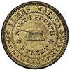 Image 1 : (1835) Hard Times Token, Philadelphia, PA: James Watson, Low 384A, HT-421A, gilt brass, AU58.