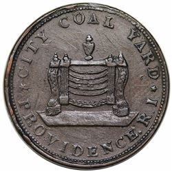 1833 Hard Times Token, Providence, RI: Ephraim A. Hathaway, Low 74, HT-428, VF30.
