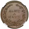 Image 2 : 1863 Civil War Token, Army & Navy, Fuld 12/297a, NGC MS63BN.
