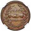 Image 2 : 1863 Civil War Token, Peace Forever, Fuld 25/418a, NGC MS64BN.