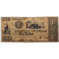 Austin, Texas: Republic of Texas, 1839-41 $1, Cr. A1, PMG 20.