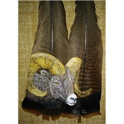 “BIGHORN” FEATHER ART OF A BIGHORN SHEEP  RONALD WILLIS