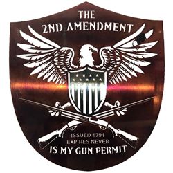 2ND AMENDMENT BADGE - METAL ART THE WET NOSE
