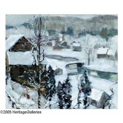 JONAS LIE (American 1880-1940)Snowing, 