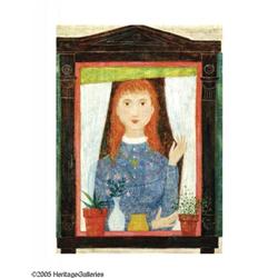 LORRAINE FOX (American 1922-1976) Girl 