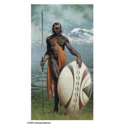 FRANK FRAZETTA (American b. 1928)Masai 