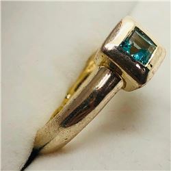 Silver Blue Topaz Ring (~weight 5.3g), Suggested Retail Value $100