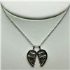 Image 2 : Silver Diamond "Best Friends" Necklace, Suggested Retail Value $75