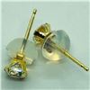 Image 1 : 14K Yellow Gold Cubic Zirconia Earrings, Suggested Retail Value $120