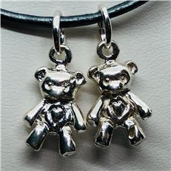 Silver Teddy Bear Shaped Pendant, Suggested Retail Value $60
