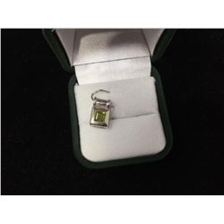 Sterling Silver Peridot Necklace Pendant