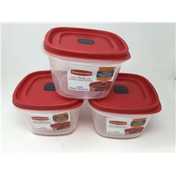 3 Pack of Rubbermaid Container and Easy Find Lids