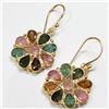 Image 2 : Silver Muti Color Tourmaline Earrings (~weight 3.02g), Suggested Retail Value $240 (Estimated Sellin