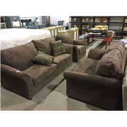 NEW MICROFIBER 3-Piece Sofa, Love and Chair Living room set - Chocolate color