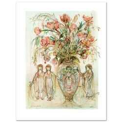  Ancient Wisdom  Limited Edition Lithograph by Edna Hibel (1917-2014), Numbered and Hand Signed with