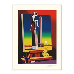 Mark Kostabi,  Loophole With A View  Limited Edition Serigraph, Numbered and Hand Signed with Certif