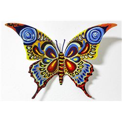 Patricia Govezensky- Original Painting on Cutout Steel  Butterfly CLXXXVI 