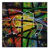 Image 1 : George Marlowe, "Segmentation II" Hand Signed Original Acrylic Painting on Canvas with Certificate o