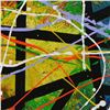 Image 2 : George Marlowe, "Segmentation II" Hand Signed Original Acrylic Painting on Canvas with Certificate o