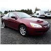 Image 2 : L4 --  2004 HONDA ACCORD EX  , Red , 113492  KM's